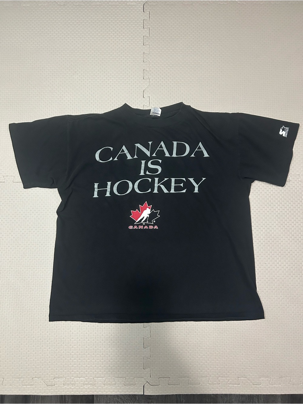 Canada Is Hockey Men’s Boxy Fit Black Graphic Tee